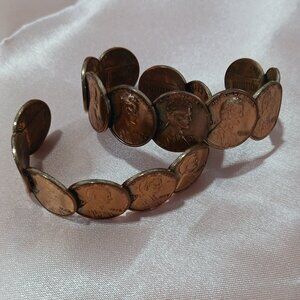 Coin Bracelets set if 2 Bronz colour